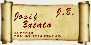 Josif Batalo vizit kartica